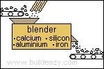 raw materials for cement being mixed