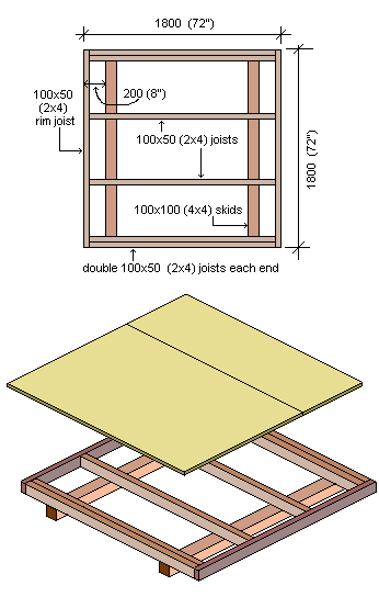 Playhouse Plans : Wood Floor Plan
