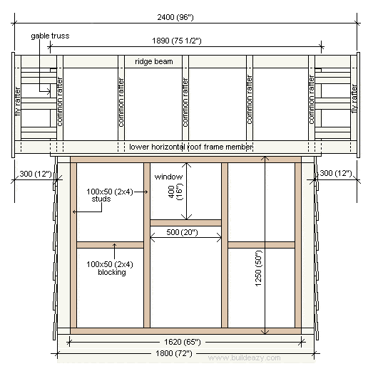 Playhouse Plans : Side Elevation Plan