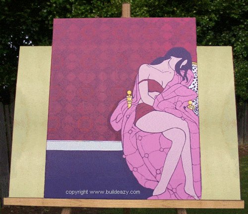 Girl resting - painting by Roseanne and Jacqui Kenny