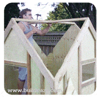 making and fitting the playhouse roof beams