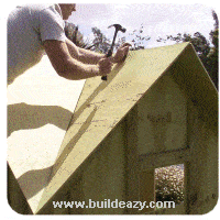 making and fitting the playhouse roof beams