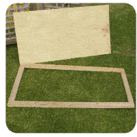cutting the play cottage door out