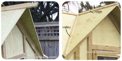 ridge board being trimed