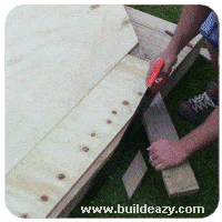 trimming the playhouse walls