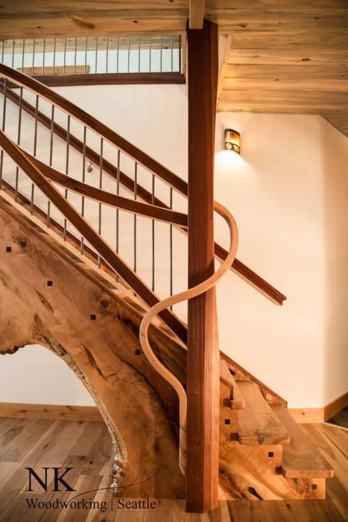 “Ocean Side” Staircase by NK Woodworking