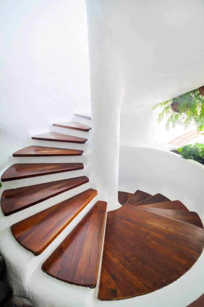 Quirky Spiral Staircase with Open Rises