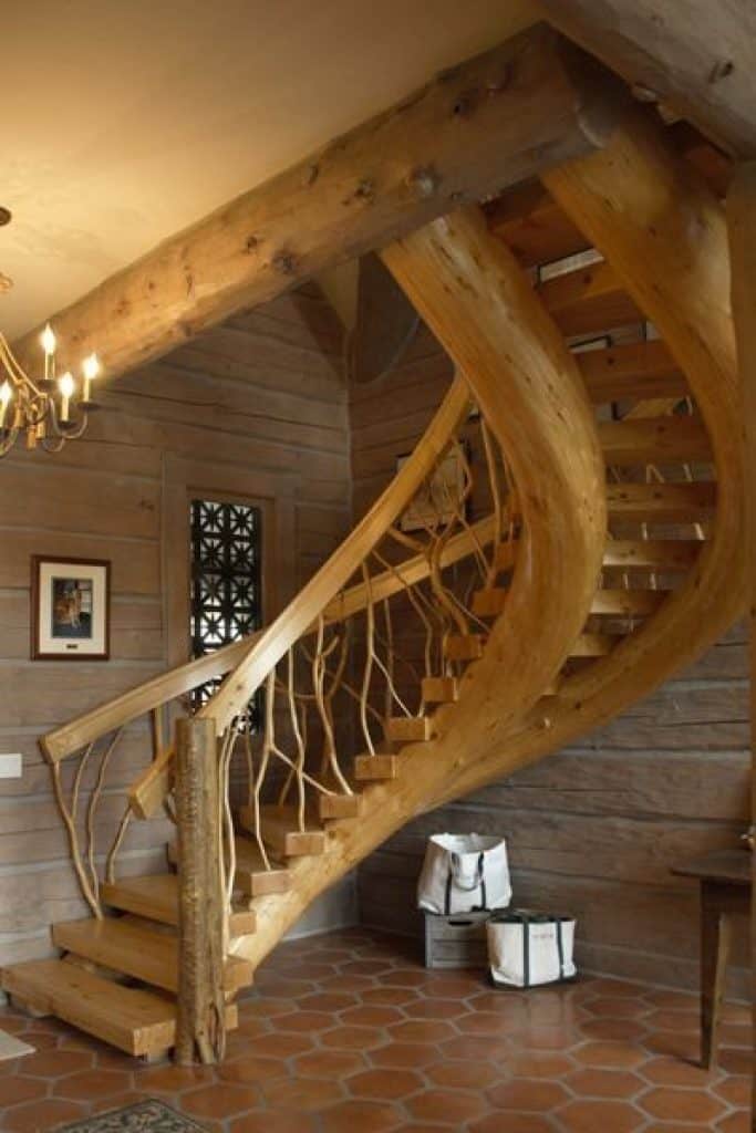 Rustic Custom Made Wooden Staircase