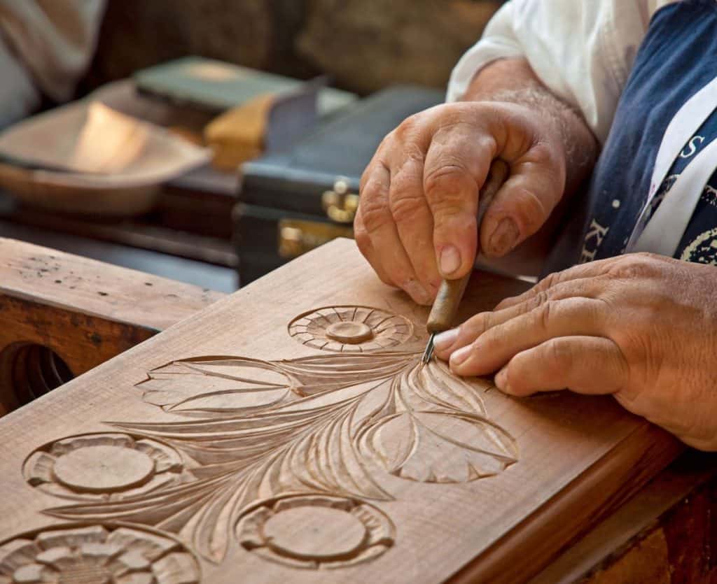 Wood Being engraved