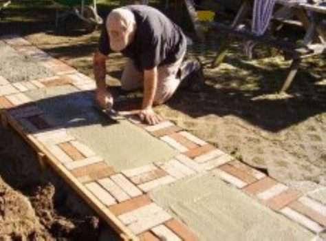Brick and Concrete Path