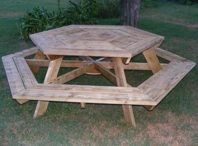 Hexagonal picnic table | BuildEazy