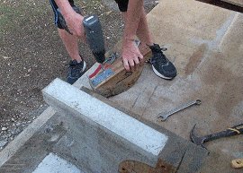 Concrete Seat Plan : Releasing the Leg Forms 2