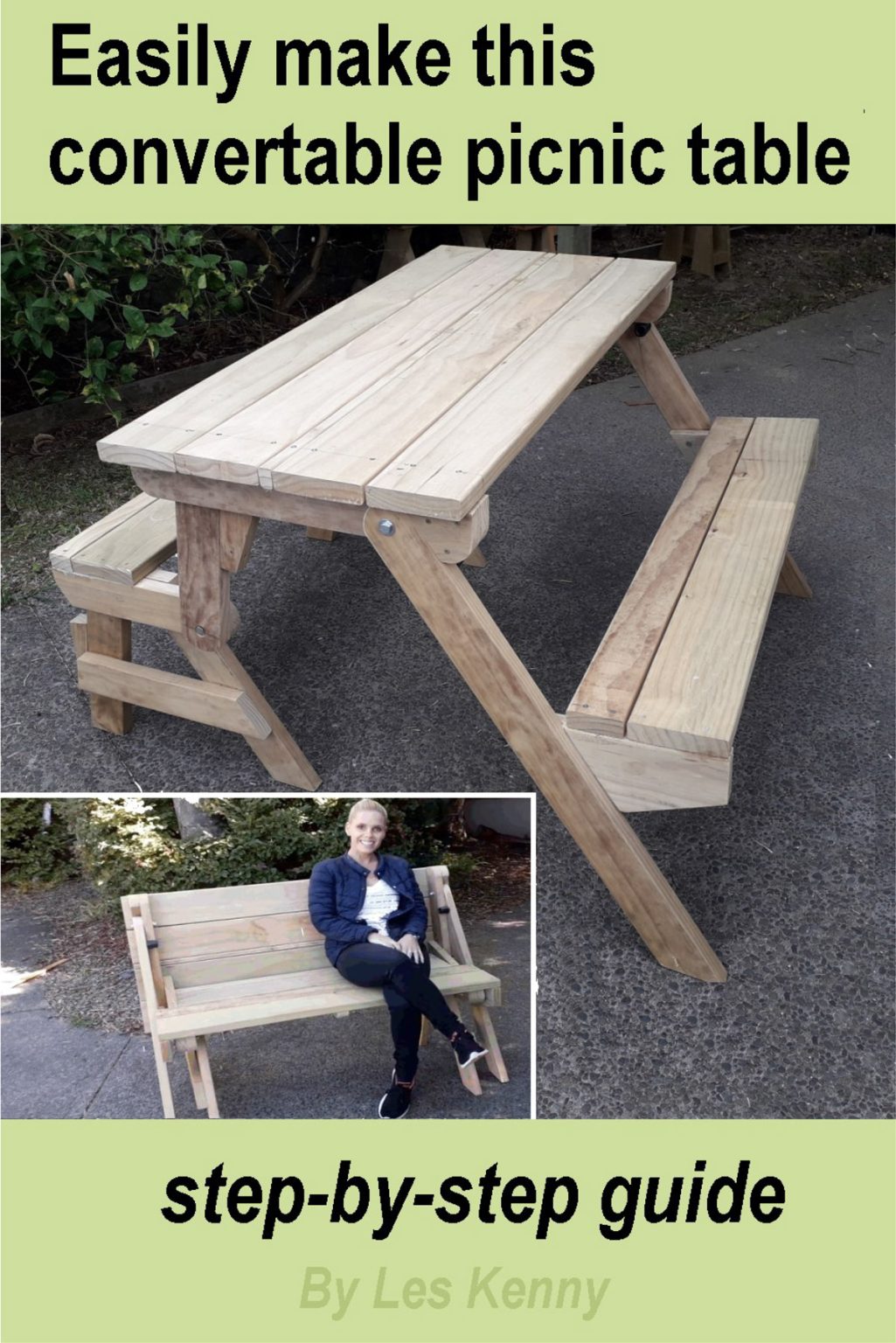 Plans to build a Convertible Picnic Table BuildEazy