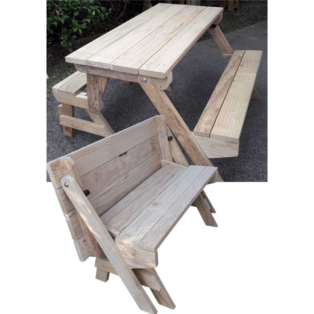 Plans to build a Convertible Picnic Table BuildEazy