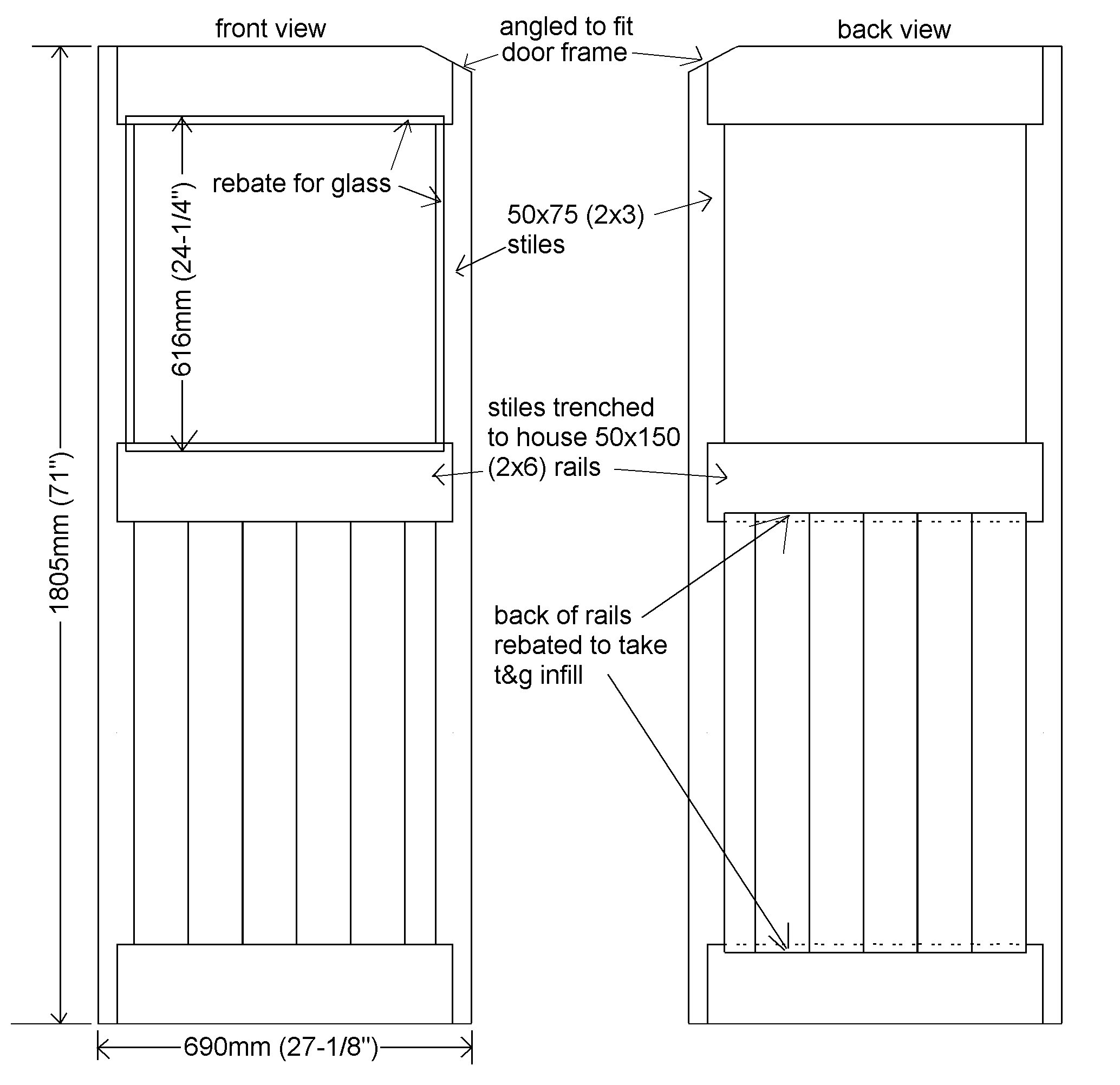 Glasshouse Plans : Door Plan