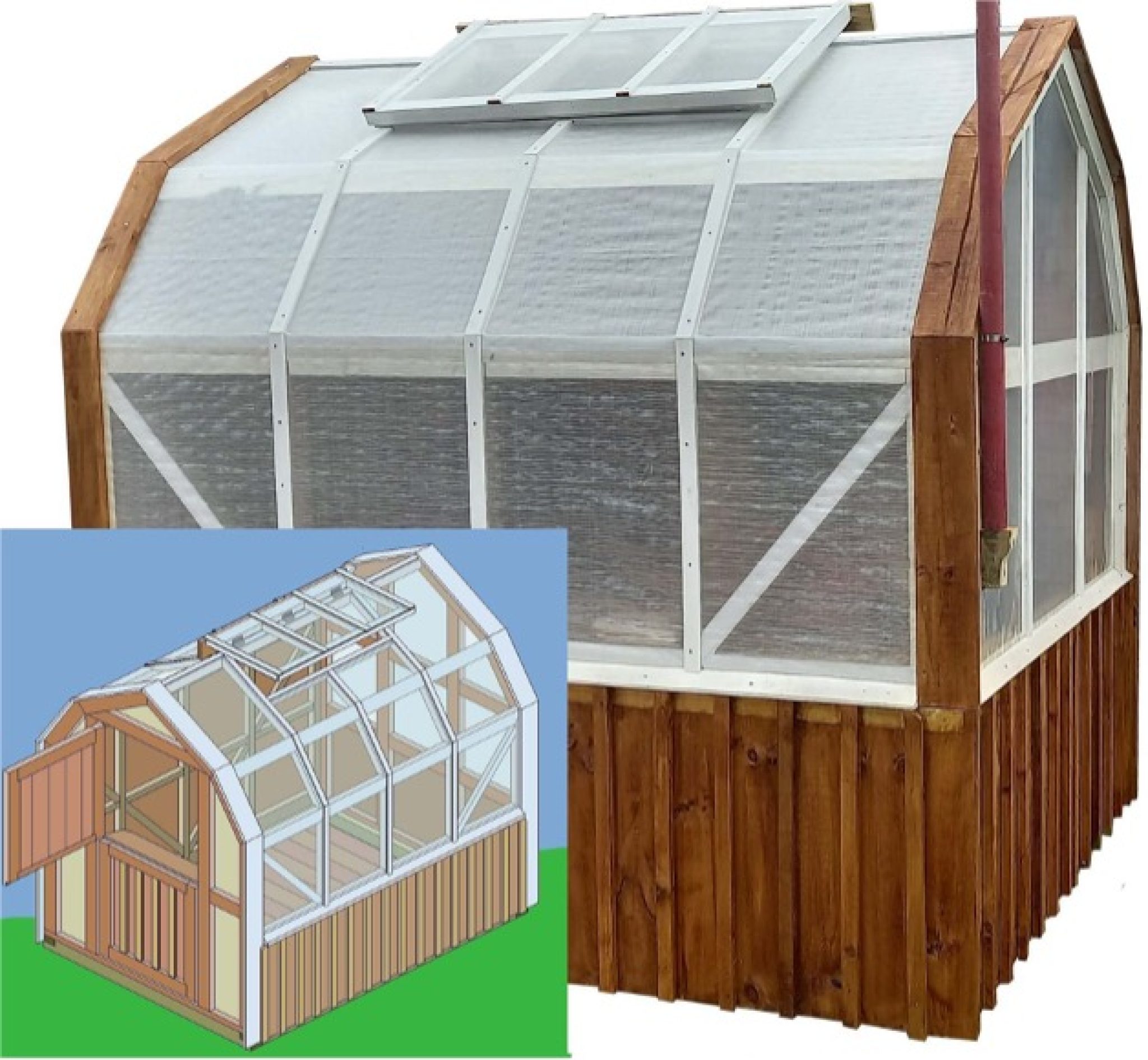 How to build A solid 6x8 barnstyle greenhouse Plans & Construction