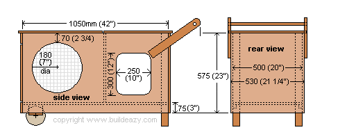 rabbit hutch side rear