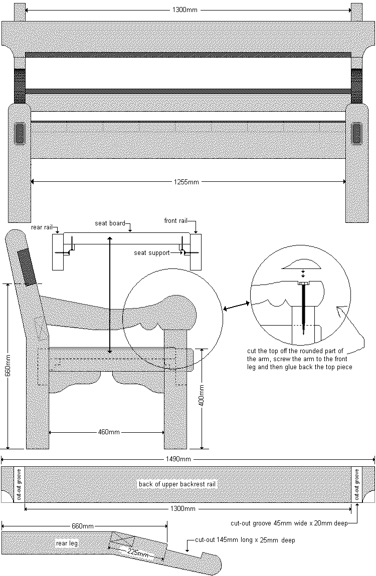 rustic bench plans