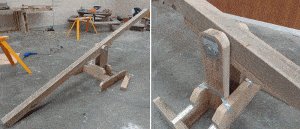 Seesaw with Sliding Seats : Attach the Beam to the Stand