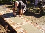 How to make a brick and concrete path