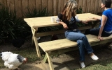 How to build a cross-leg garden table & bench