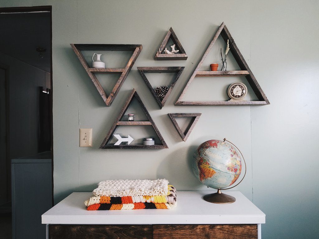 triangle shelves