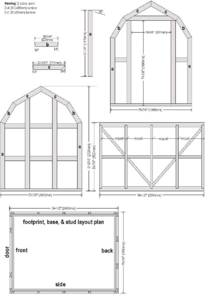 How to Build a Solid 6x8 Barn-Style Greenhouse–Plans & Construction ...