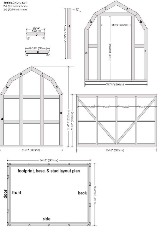 Plans - wall frames & footprint