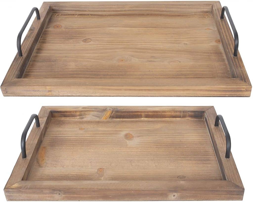 Wooden serving tray